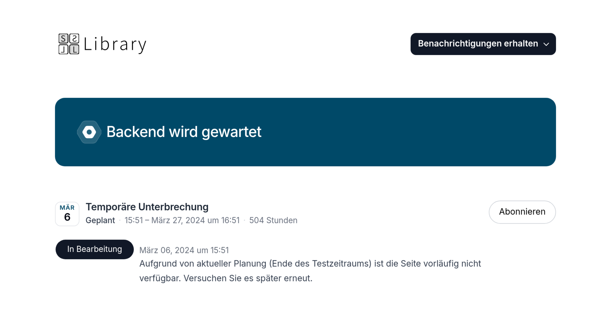S-Library - Status